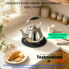 Detachable infuser inside stainless steel teapot