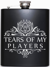 Tears of My Players 7oz black hip flask