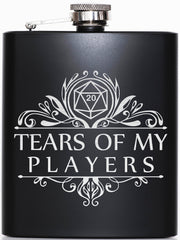 Tears of My Players 7oz black hip flask