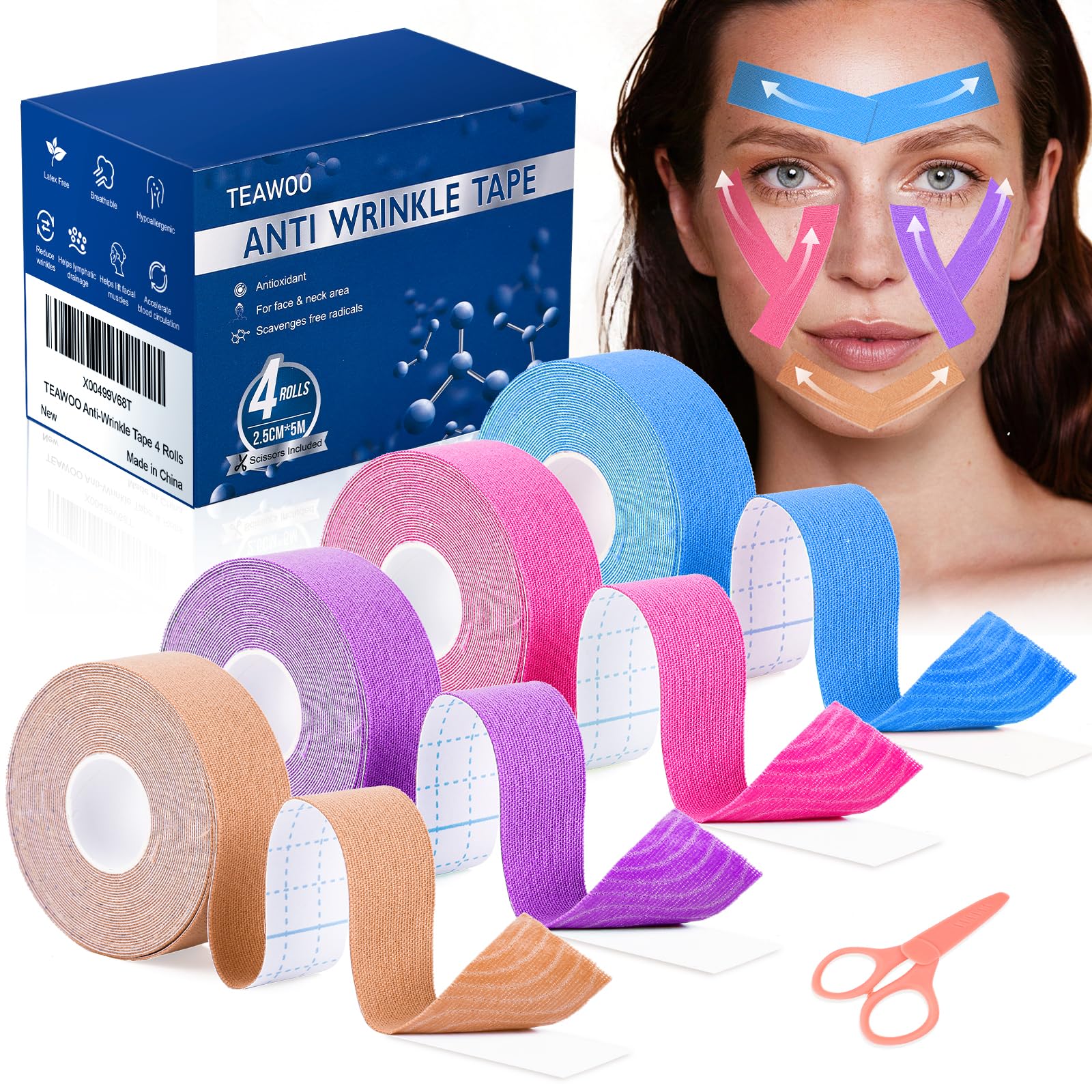 TEAWOO face tape latex-free packaging image
