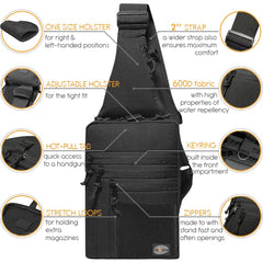 Close-up of durable 600D polyester material on TECEUM bag
