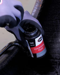 Tire repair cement used with patches and plugs