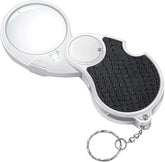 TECHSHARE magnifying glass with light 45 mm diameter compact folding design
