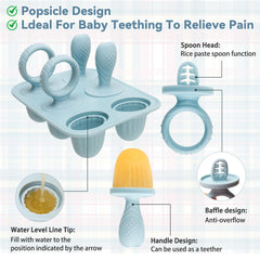 Teething friendly silicone molds for frozen baby treats