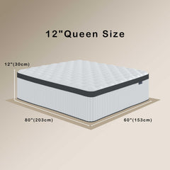 Hybrid Tegeniss Queen Mattress with pocketed coils