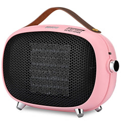 Teioe mini electric ceramic space heater pink compact design