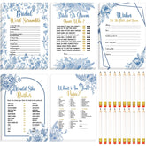 Teling 145 Pcs bridal shower games kit with cards and pencils