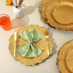 Not for direct food contact not dishwasher safe charger plate gold