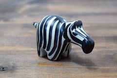 Soapstone zebra Tembo Crafts Africa handmade in Kenya figurine