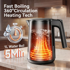Keep warm feature maintains water at a set temperature for 4 hours