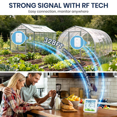Temperature humidity monitor 330 ft range