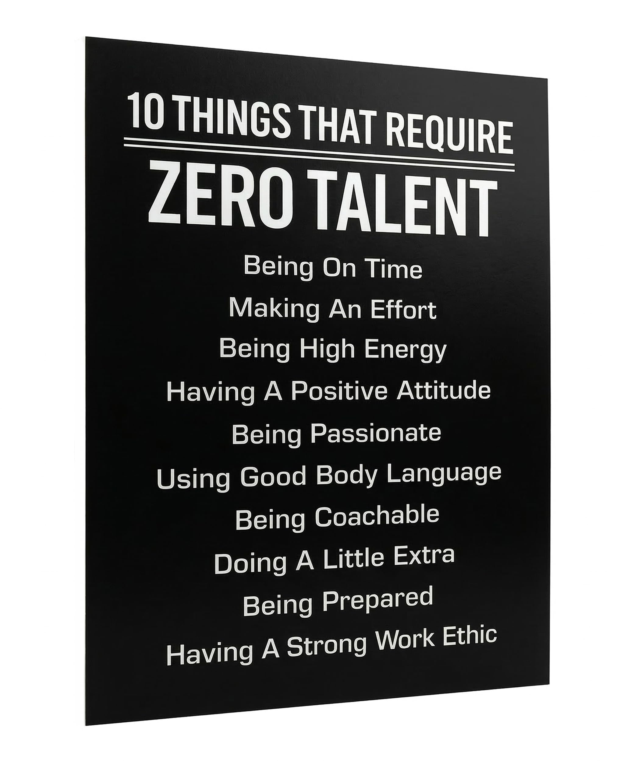 Ten Things That Require Zero Talent Print 8x10 unframed