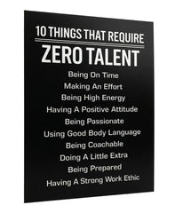 Ten Things That Require Zero Talent Print 8x10 unframed