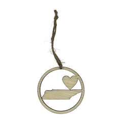 Tennessee Ornament Tennessee Love plywood ornament