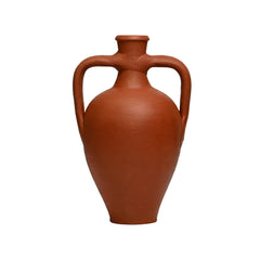 Terracotta amphora water jug with double handles