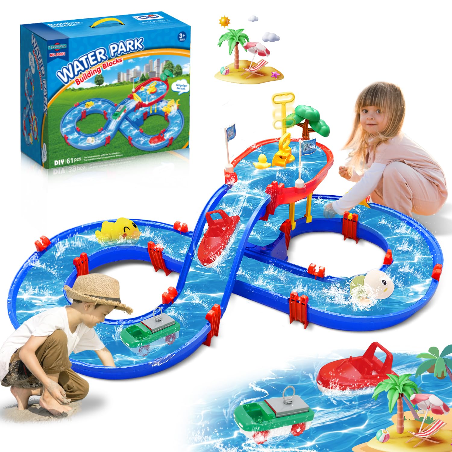 TERRAMUS 2-Tier Water Table with pump for kids