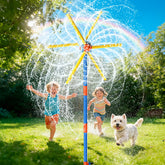 Terramus 59 inch windmill water sprinkler front view with six blades