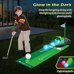 LED glow night golf balls included in TERRAMUS set