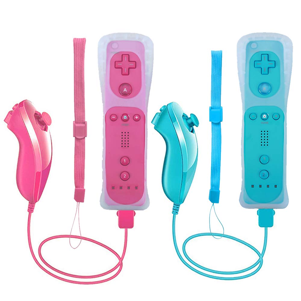 Tevodo Wii Remote Controller 2-pack pink and blue