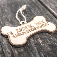 Texas made ornament I Love My Granddogs