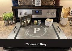 Decorative serving tray option from noodle board stove cover