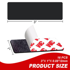 16 pack flexible magnetic strips with 3M adhesive backing