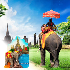 Decorative Thai travel souvenir magnet on refrigerator