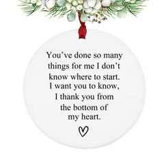 Thank You Keepsake ceramic round ornament 3 inches
