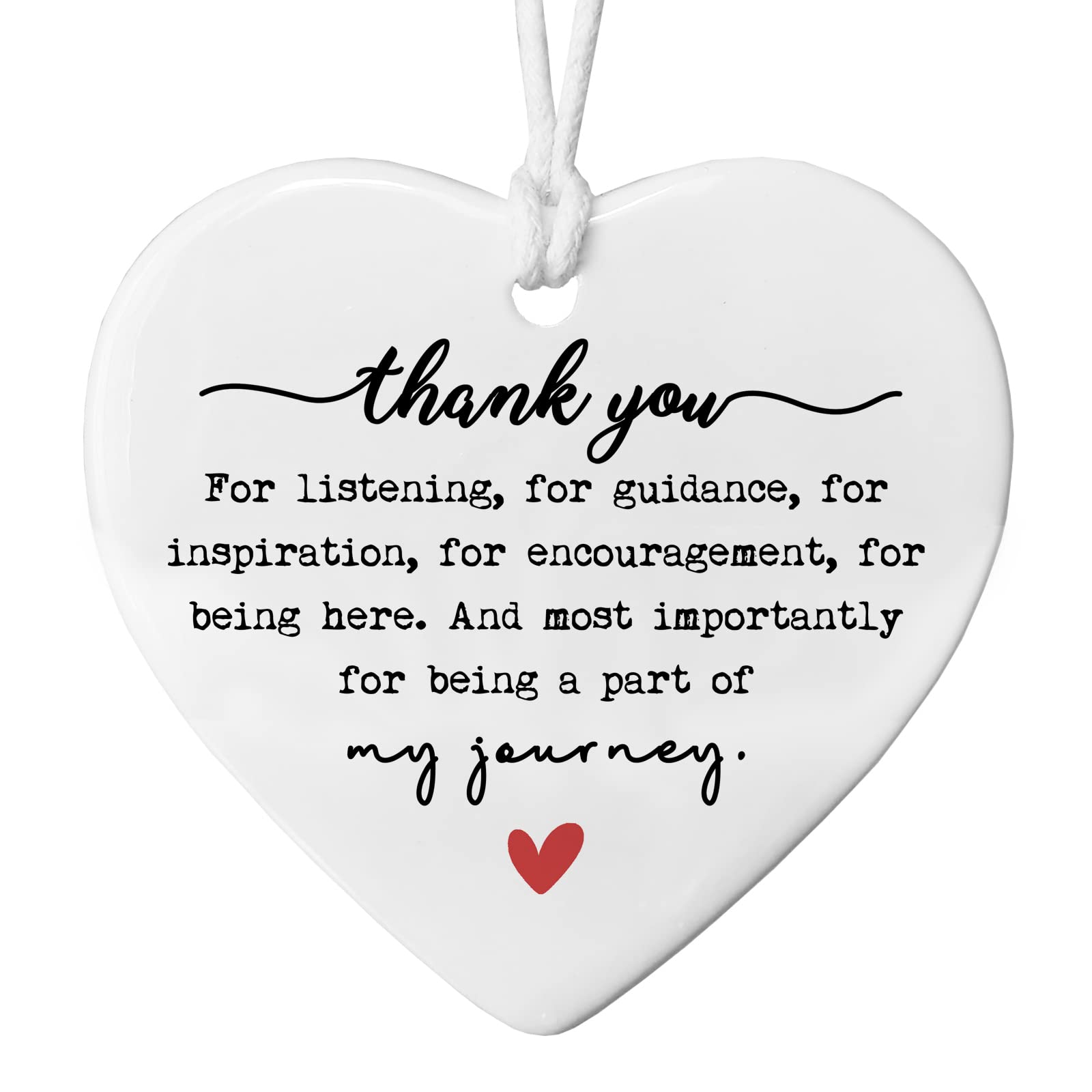 Thank You Ornament ceramic heart Christmas ornament product image