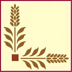 Wheat 2 Stalks Stencil Template by The Artful Stencil 10 mil Mylar
