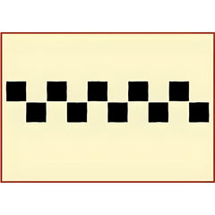 Checkerboard Border Stencil Template for painting and quilting 8.5x1.7 inches
