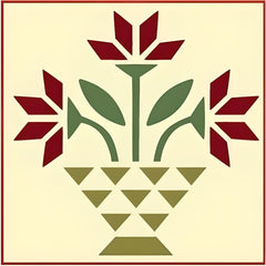 The Artful Stencil Carolina Lily quilt stencil 6x6