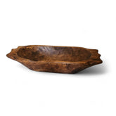 The Big Horn farmhouse rustic wooden decorative bowl long 16.5-20 inches