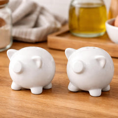 Brand The Bridge Collection farmhouse pig salt shaker white ceramic