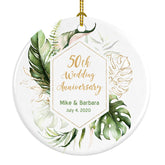 The Butterfly Press anniversary Christmas Ornament with personalized name and date