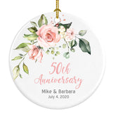 The Butterfly Press 50th Anniversary Ornament white porcelain 2.75 inch round