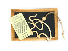 The Circle Elephant Ornament Gift made of finished maple wood