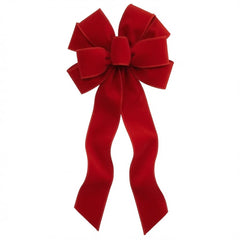 The Handmade Bow red velvet bow 10x26