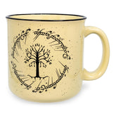 The Lord of the Rings Gondor Elven Script ceramic camper mug 20 ounce