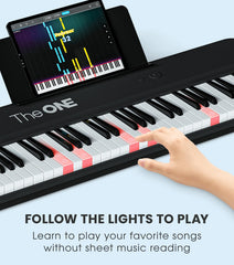 Top view highlighting 7 color options of The ONE Smart Keyboard COLOR 61