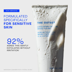 Caffeine infused micro polish by The Outset for sensitive skin