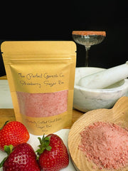 The Perfect Garnish Co Strawberry Cocktail Rimming Sugar 3.5 oz resealable pouch