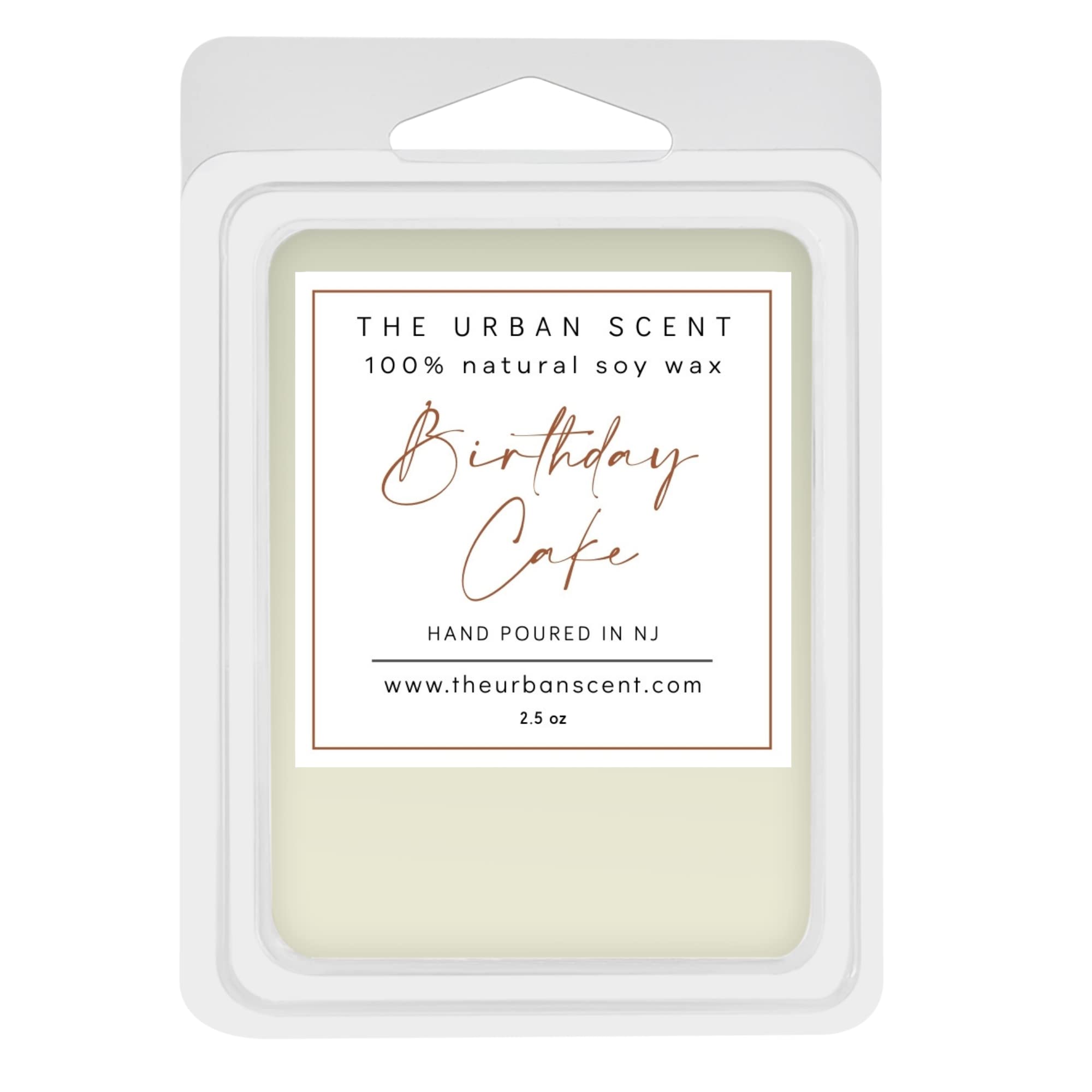 The Urban Scent Birthday Cake Wax Melts 2.5 oz clamshell with 6 cubes