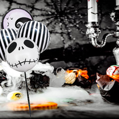 Aluminium foil skull balloons multi-color party decor