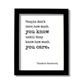 Theodore Roosevelt quote on clear acrylic 8x10 with UV ink