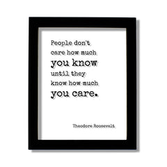 Theodore Roosevelt quote on clear acrylic 8x10 with UV ink