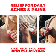 Dual action pain relief roll-on for muscles and joints