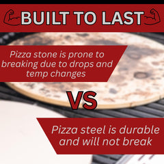 Laser cut from solid steel ThermiChef pizza steel