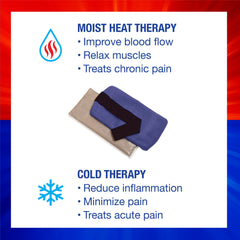 Medium size hot cold gel pack with fleece cover image