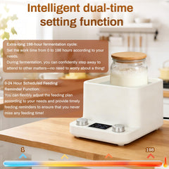 Timer display showing 198-hour setting for sourdough warmer